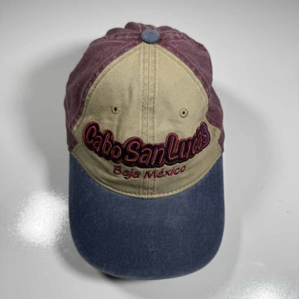 Explosion Cabo San Lucas Baja Mexico Ball Cap Red Khaki Blue Adjustable Hat